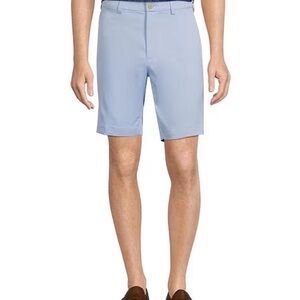 NEW Size 46 Big Mens Roundtree & Yorke Casuals Chino Flat Shorts 9"I Lt Blue